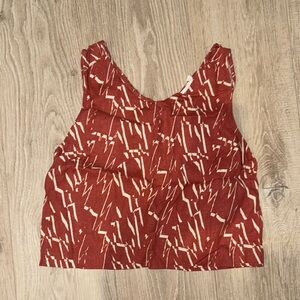 Source Unknown Red Crop Tank Top